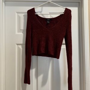 Forever 21 , burgundy sweater